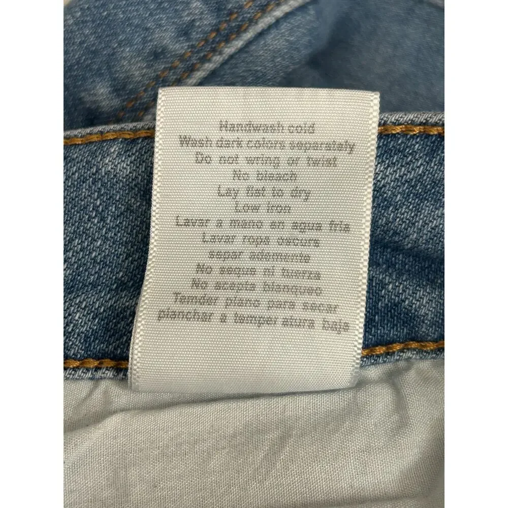 Judy Blue Jean Shorts Size 1XL Distressed High Rise Raw Hem Medium Wash Cut Off‎